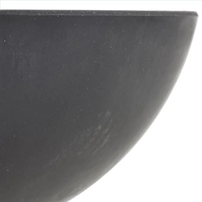 PSW Pot Collection Shallow Garden Bowl Planter for Succulents, Bonsai, Fairy Gardens, Herbs, 8-Inch, Dark Charcoal by GreenHaven Gardens