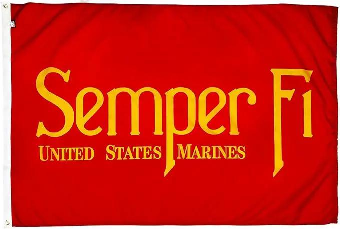 FlagSource Semper Fi Nylon Military Flag, Made in The USA, 3x5' by GreenHaven Gardens