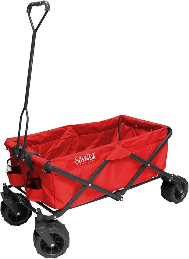 Creative Outdoor Original Folding Wagon All-Terrain Wheels by GreenHaven Gardens