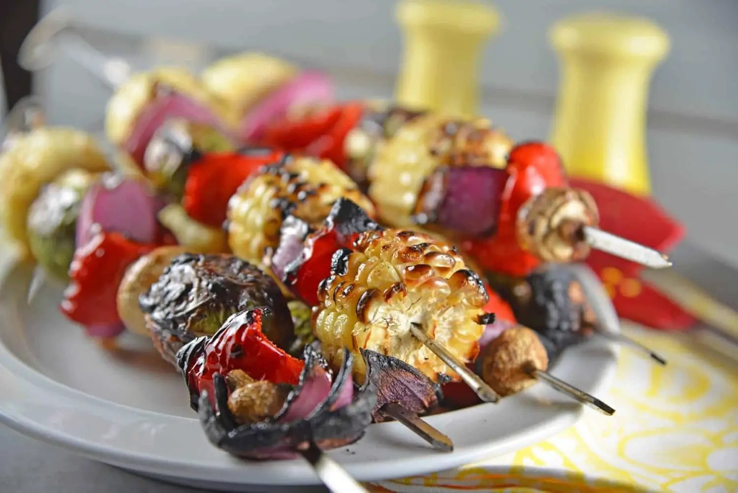 Antallcky 12 Pack Kebab Skewers BBQ Barbecue Skewers Stainless Steel Sticks 23.5 Inch Heavy Duty Large Wide Reusable with NonSlip Ring Handle Ideal for Shish kabob Chicken Shrimp angd Vegetables by GreenHaven Gardens