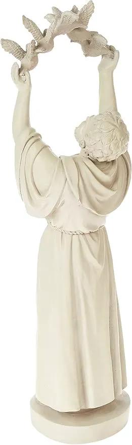 Design Toscano Francis of Assisi Doves of Peace Religious Garden Statue, 7 inches wide, 25 inches tall, Cast Stone Resin, Antique Stone Finish by GreenHaven Gardens
