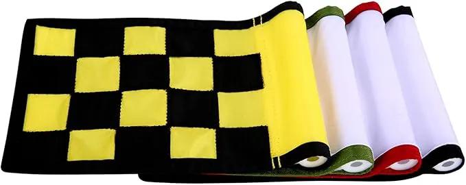 Golf Flag,Konday Checkered Training Putting Green Flags, Golf Target Flags for Indoor Outdoor Backyard Garden,8.7inch*6inch (4-pack) by GreenHaven Gardens