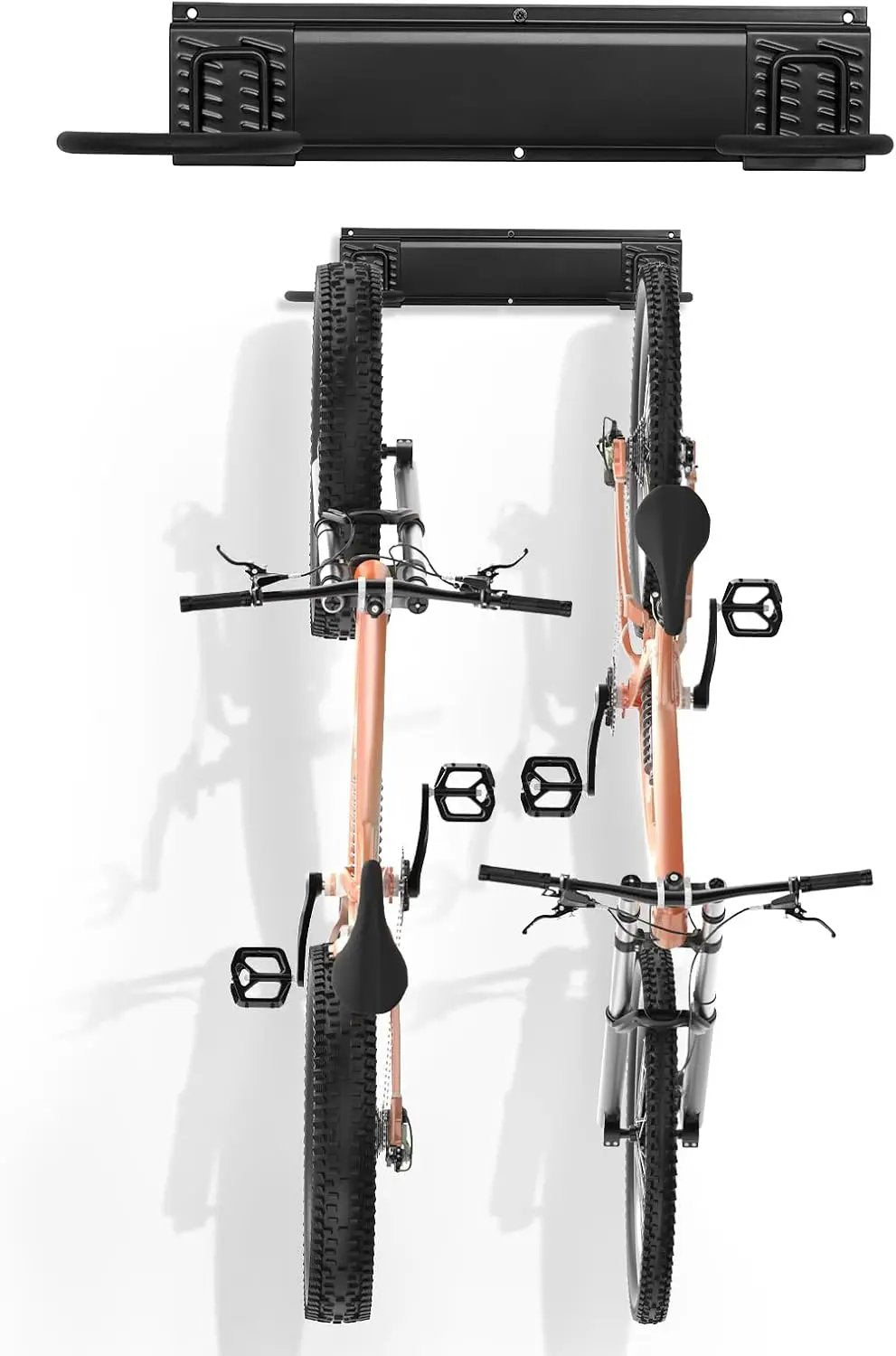 VEVOR Bike Storage Rack, 2 Bike Racks, Wall Mount Bike Storage Hanger, Home and Garage Organizer, Customizable for Various Bike Sizes, Adjustable Holder for Space Saving, Holds Up to 100 lbs, 17-inch by GreenHaven Gardens