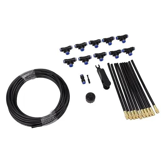 Haofy Drip Irrigation Kit, 360° Bendable Watering System Adjustable Bendable Nozzle Copper Sprayer atomizing System for Garden Yard Lawn Patio Plants Flower Bed (US Standard) by GreenHaven Gardens