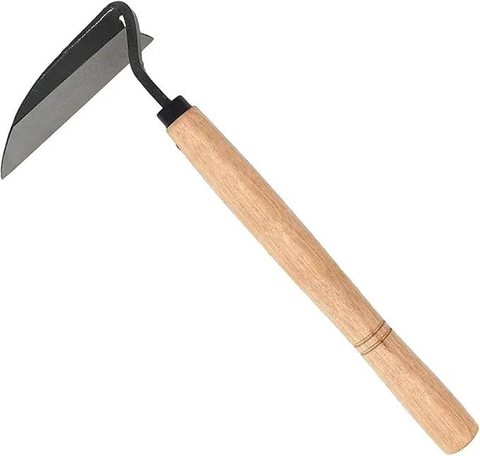 BOHAI Weeding Sickle, Japanese Style Sickle Garden Hoe Hand Weeder Tool Very Sharp Edge(Full Size) by GreenHaven Gardens