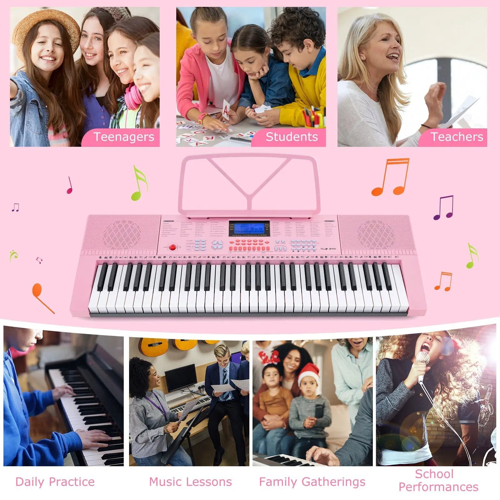 61-Key Electric Piano Keyboard for Beginner by DirectDeals
