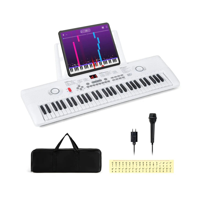 61 Key Electric Portable Digital Keyboard Piano for Beginner-Black by DirectDeals