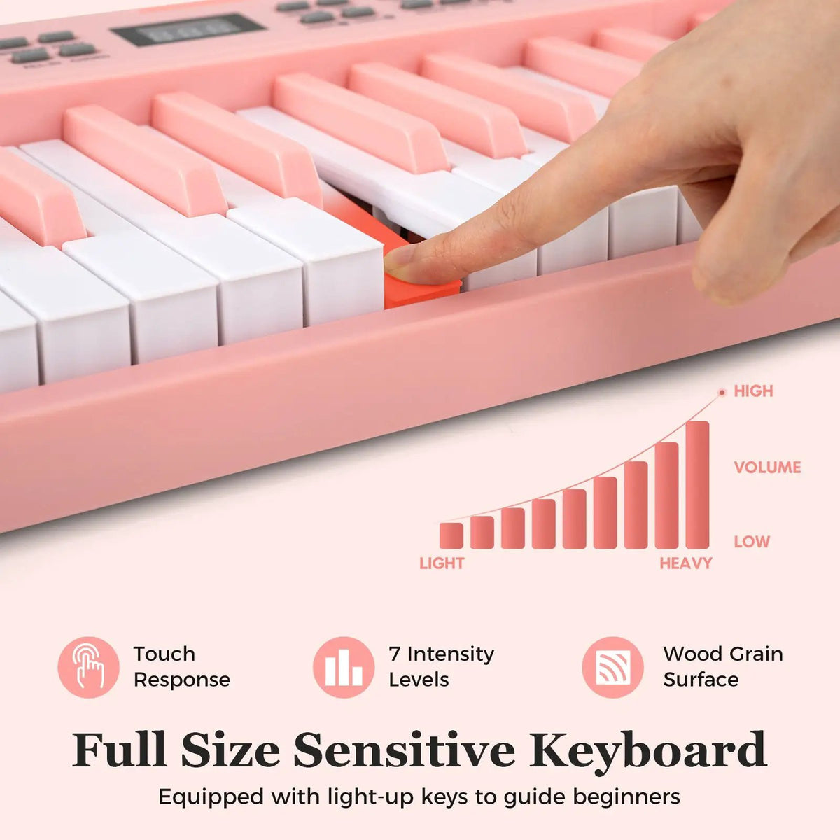 61-Key Foldable Piano Keyboard Full-size Electronic Keyboard with MIDI and Split Function, photo 20 of 24