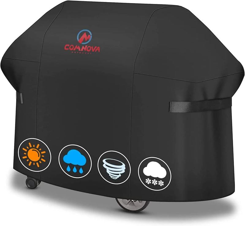 Comnova Grill Cover 55 Inch - 600D BBQ/Barbecue Gas Cover for Outdoor Grill Heavy Duty and Waterproof, Weber, Char-Broil, Nexgrill, Monument, Dyna-glo, Brinkmann and More by GreenHaven Gardens