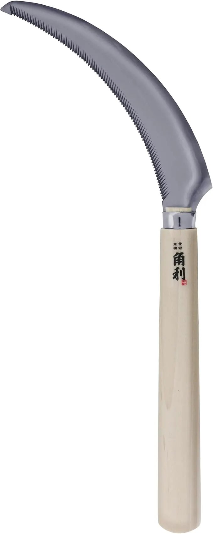 KAKURI Japanese Sickle Garden Tool 6.7" [Serrated Blade] Made in Japan, Garden Sickle for Harvesting and Weeding, Razor Sharp Japanese Stainless Steel Blade by GreenHaven Gardens