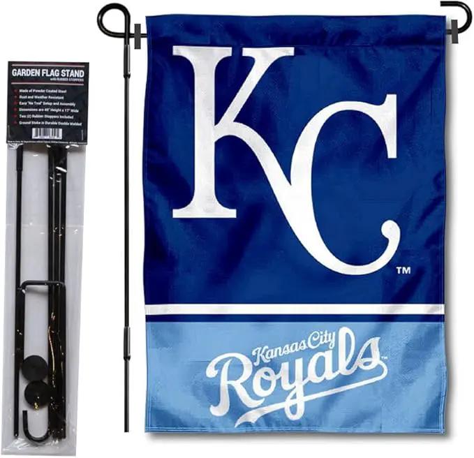 WinCraft Kansas City Royals Garden Flag with Stand Holder by GreenHaven Gardens