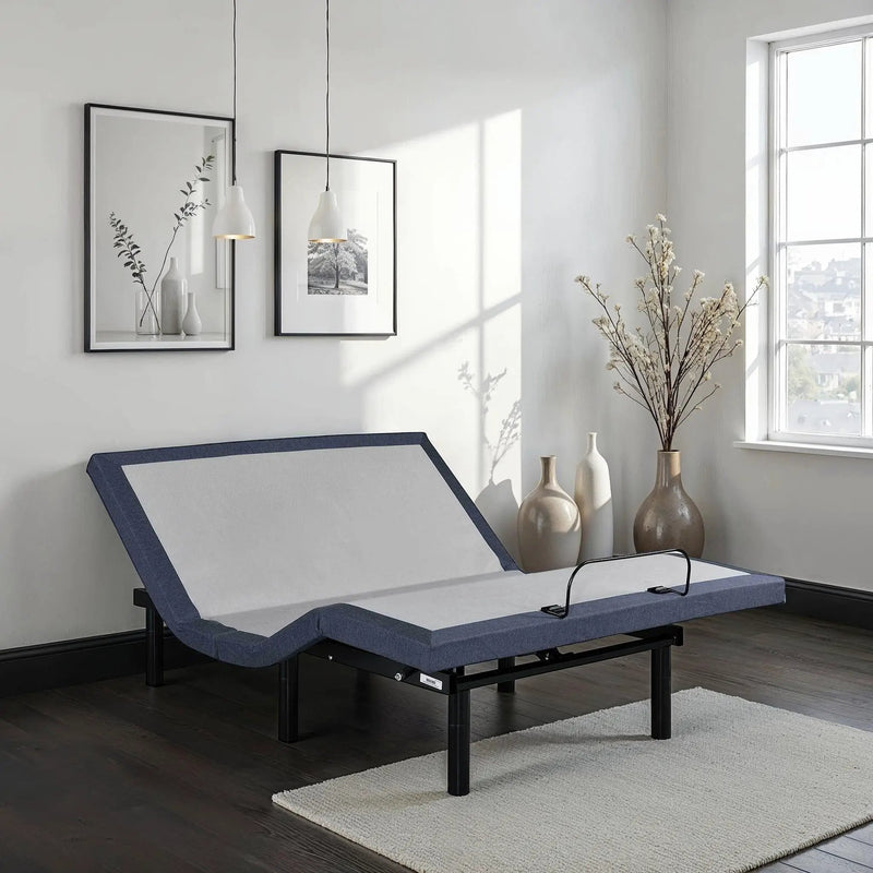 Queen Adjustable Bed Base with Vibration Modes and Adjustable Positions by HouseOfZazla