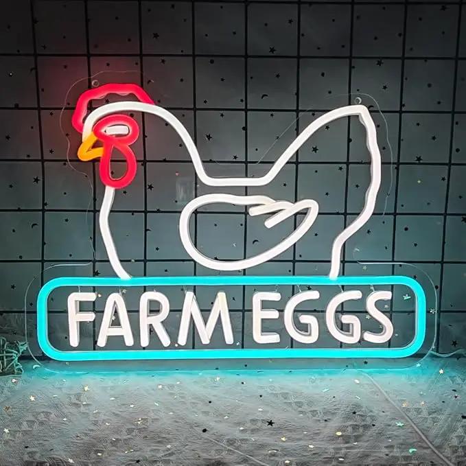 Chicken Coop Neon Sign Chicken Cluck Led Light Up Sign Farm Chicken Coop Farmhouse Kicthen Garden Decor Chicken Coop Sign Birthday Gifts for Family USB Powered Neon Sign,Size15.7*11inch(JWD025) by GreenHaven Gardens