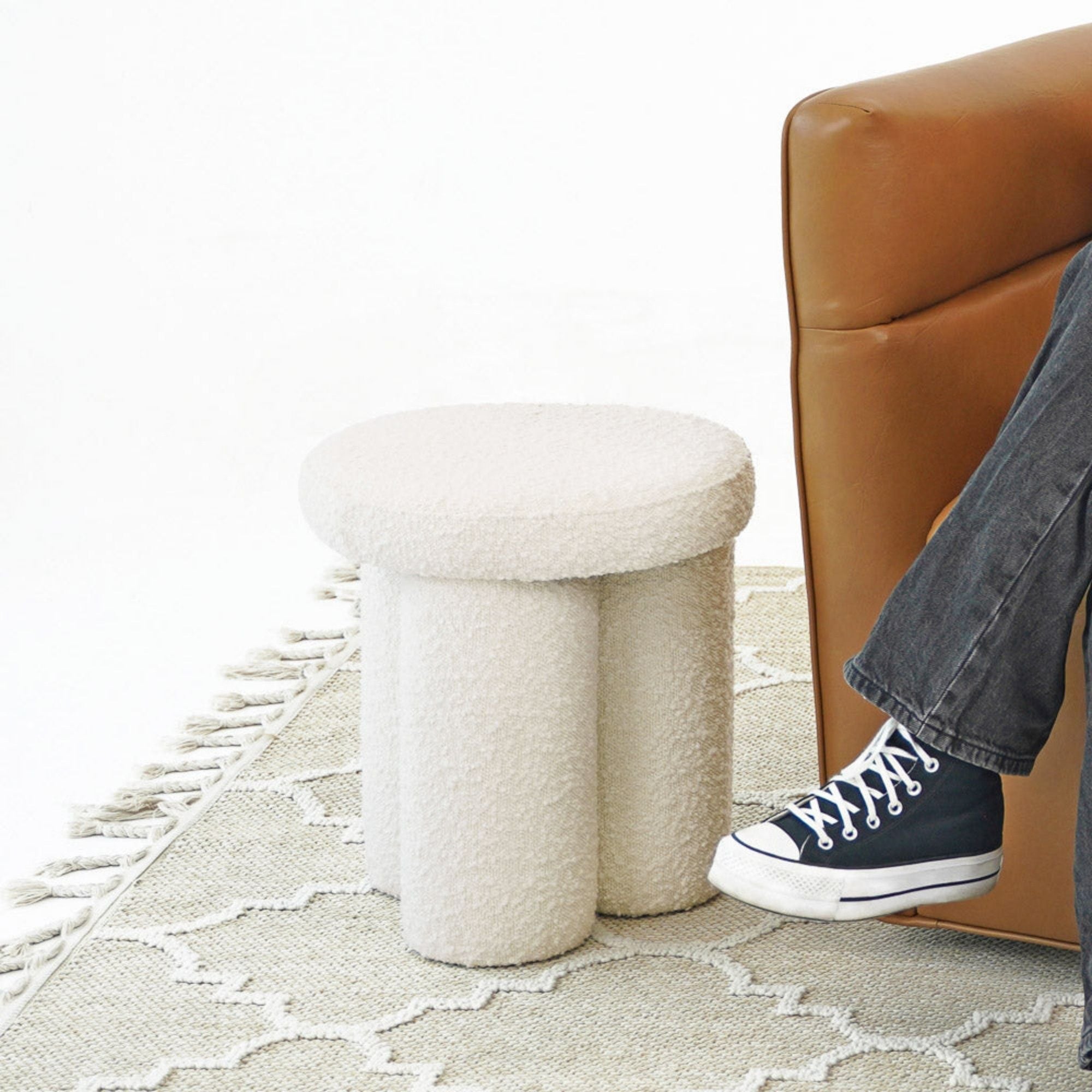 Wesley - Stool - Ivory by HouseOfZazla