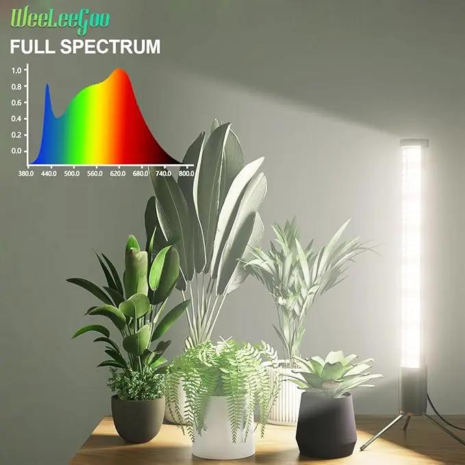 T10 Vertical Grow Light, 6000K Full Spectrum Desktop Plant Light 18.9",Hung or Stood, with 3 Modes & 5 Dimming Levels, Suitable Small & Medium Plants Indoors, Auto On Off Timing 4/8/12/18Hrs (1) by GreenHaven Gardens