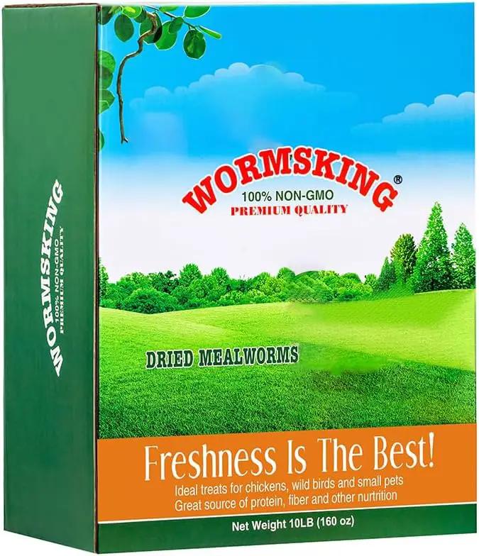 10LB Dried Mealworms, High Protein Meal Worms for Poultry, Wild Birds, Hedgehogs, Hamsters, Reptiles, Great Chicken Food, Bird Food by GreenHaven Gardens