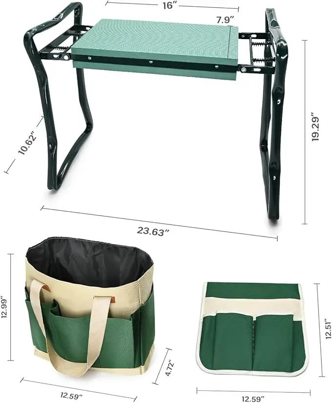 Garden Kneeler and Seat Heavy Duty, Upgraded Widened and Thickened Gardening Stools for Seniors, Foldable Gardening Bench Ergonomic Design, Effective Relief of Knee and Back Pain, Gift for Gardeners by GreenHaven Gardens