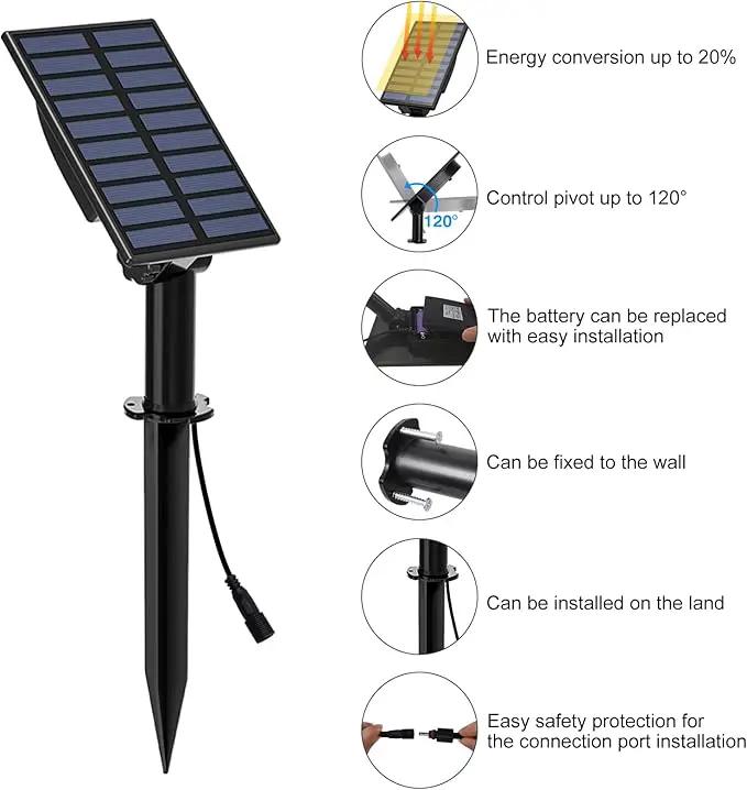 T-SUN Color Changing Solar Lights for Outside, Solar Spot Lights Outdoor Waterproof, Dual Head Solar Landscape Spotlights for Garden, Pond, Yard, Trees, Pathway(RGB) by GreenHaven Gardens