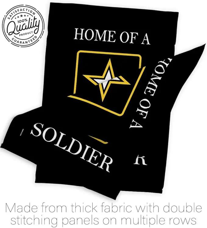 Army Soldier Dorm Decor Banner Wall Art Flag Pole Patio Lawn Garden Room Decorations Indoor Outdoor Tapestry Yard Signs Armed Forces American Military Veteran Retire Official Made In USA by GreenHaven Gardens