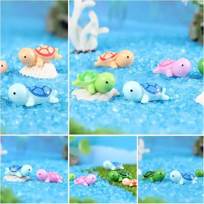 150 Pcs Miniature Sea Turtle Figurine Tiny Sea Turtles Mini Turtle Statue Animal Figure Sea Turtle for DIY Garden Decoration Fish Tank Cake Home Decor by GreenHaven Gardens