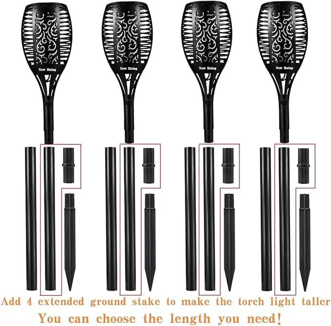 4PCs Solar Torch Lights Outdoor, 43 inch 96 LED, Waterproof Landscape Garden Pathway Light with Vivid Dancing Flickering Flames, with Auto On/Off Dusk to Dawn, for Christmas Lights Decoration by GreenHaven Gardens