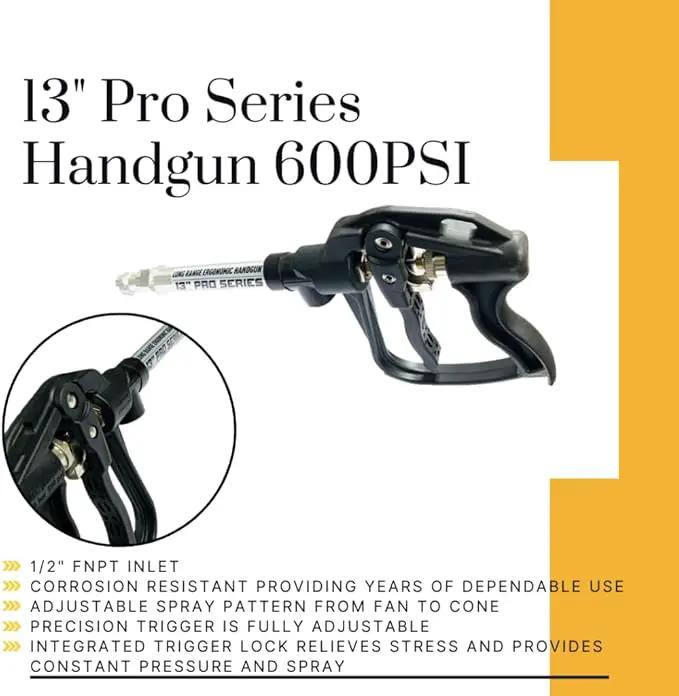 25 Gallon Platinum Spot Sprayer 2.2 GPM, Pro Series Aluminum Handgun Included with 15 Foot Hose, Mounted ATV and UTVs, Built in Drain, Yellow by GreenHaven Gardens