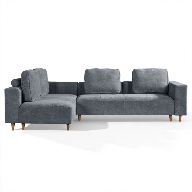 2-Piece 109" L-Shape Convertible Sectional Sofa by HouseOfZazla