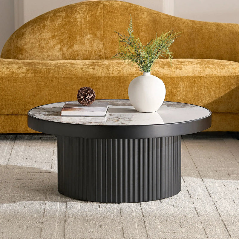 Set of 2 Coffee Tables with Sintered Stone Tabletops by HouseOfZazla