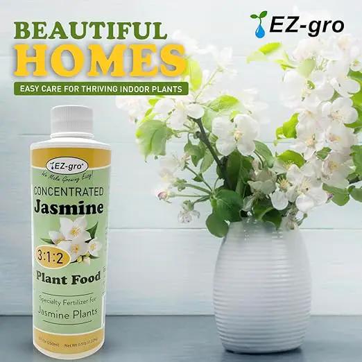 EZ-GRO Professional Liquid Jasmine Fertilizer - 8 oz Bottle | 3:1:2 Concentrated Nutrients for Indoor Plant Food | Houseplant Fertilizer for Jasmine Flowers| Promotes Vibrant Plants & Strong Roots by GreenHaven Gardens