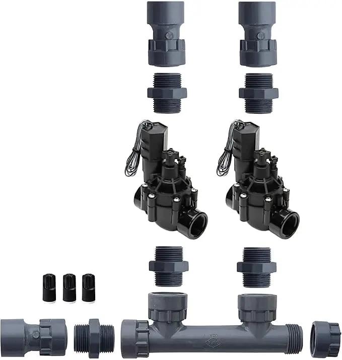 Rain Bird 100DVF Dura Manifold Valve Kit with Flow Control - Slip 100DVF-NPT (2 Zone) by GreenHaven Gardens