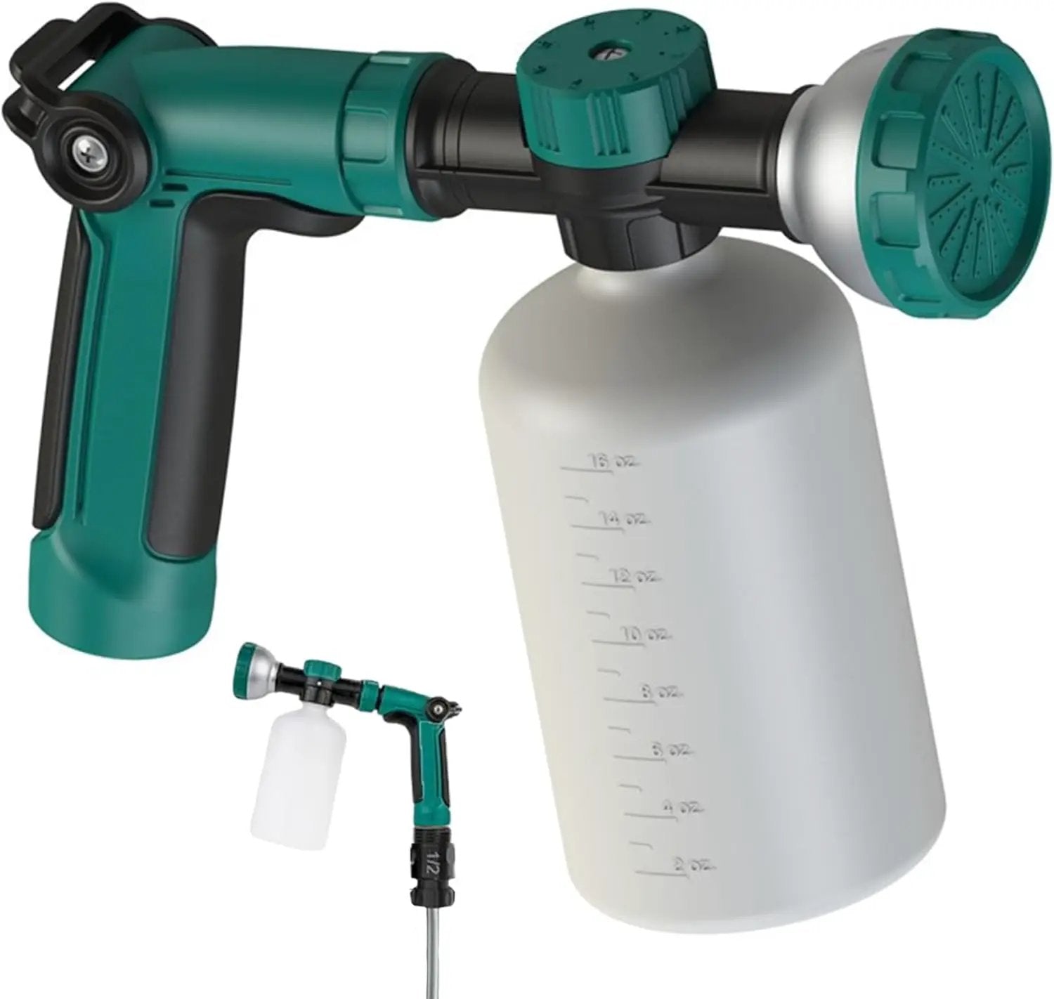 Fertilizer Sprayer, Hose End Sprayer for Liquid Fertilizer/Soap, 500ml with Clear Scale, Detachable Car Wash Hose Attachment for Watering Plants, Soap Attachment by GreenHaven Gardens