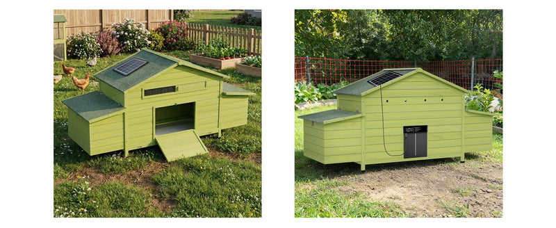 70" Automatic Chicken Coop with Solar-Powered Door by HouseOfZazla