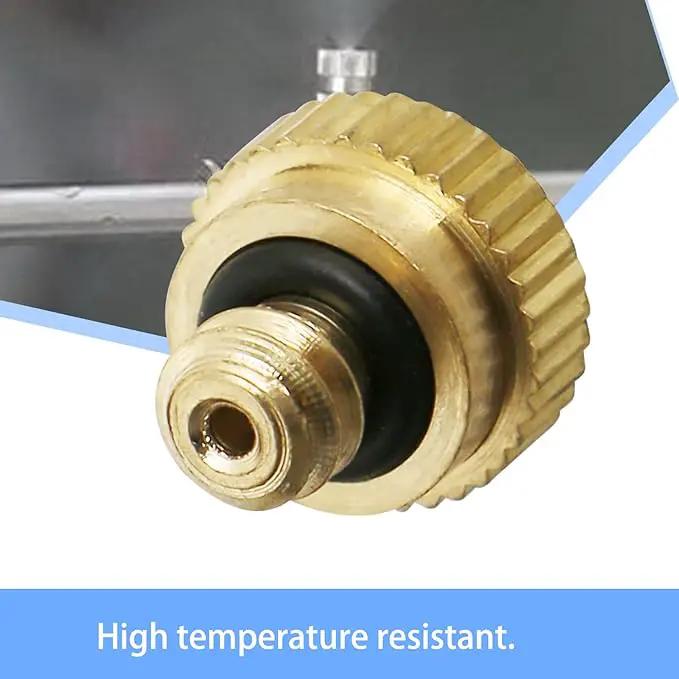 Aopin G 3/16 Brass Misting Nozzles 0.8mm / 0.03" Orifice Atomizing Mister Sprayer Nozzle Suitable For Outdoor Cooling,Garden Irrigation,Fountain, Crop Nutrient Injection, Greenhouse 8 Pcs by GreenHaven Gardens