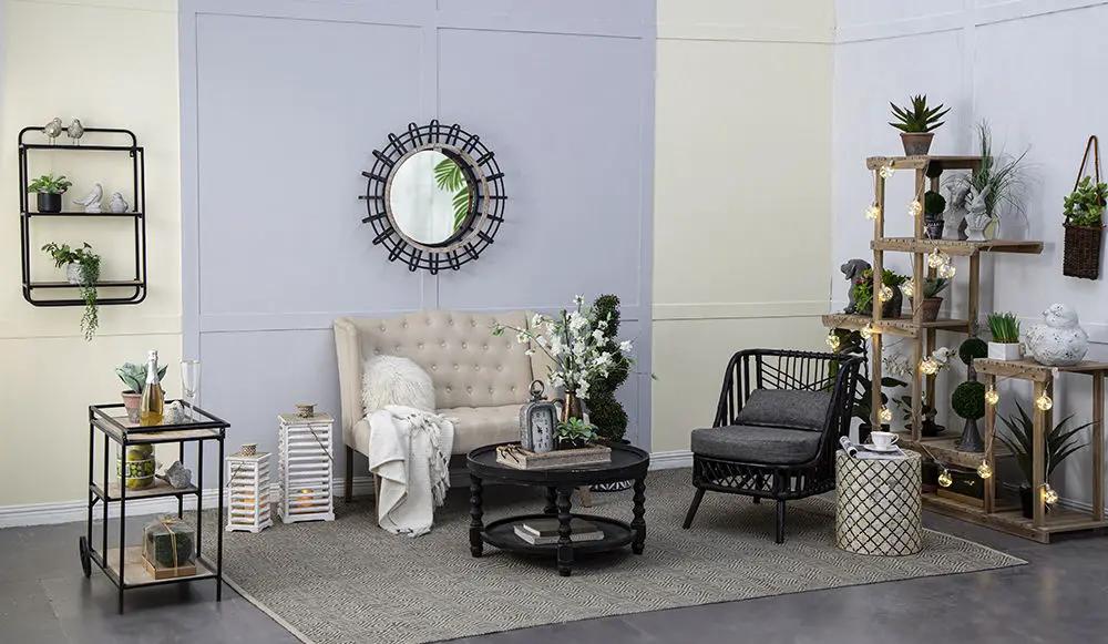 Shelf With Wheel - Black / Brown by HouseOfZazla