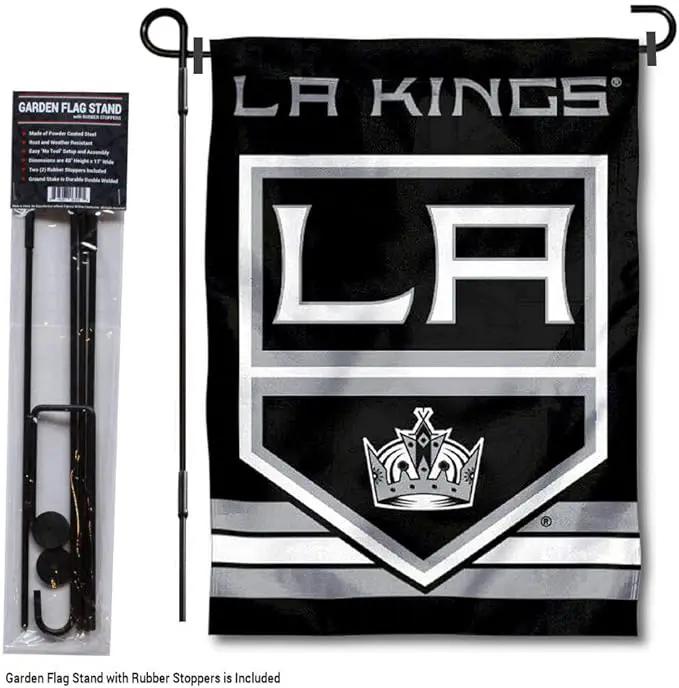 WinCraft Los Angeles Kings Garden Flag with Pole Stand Holder by GreenHaven Gardens