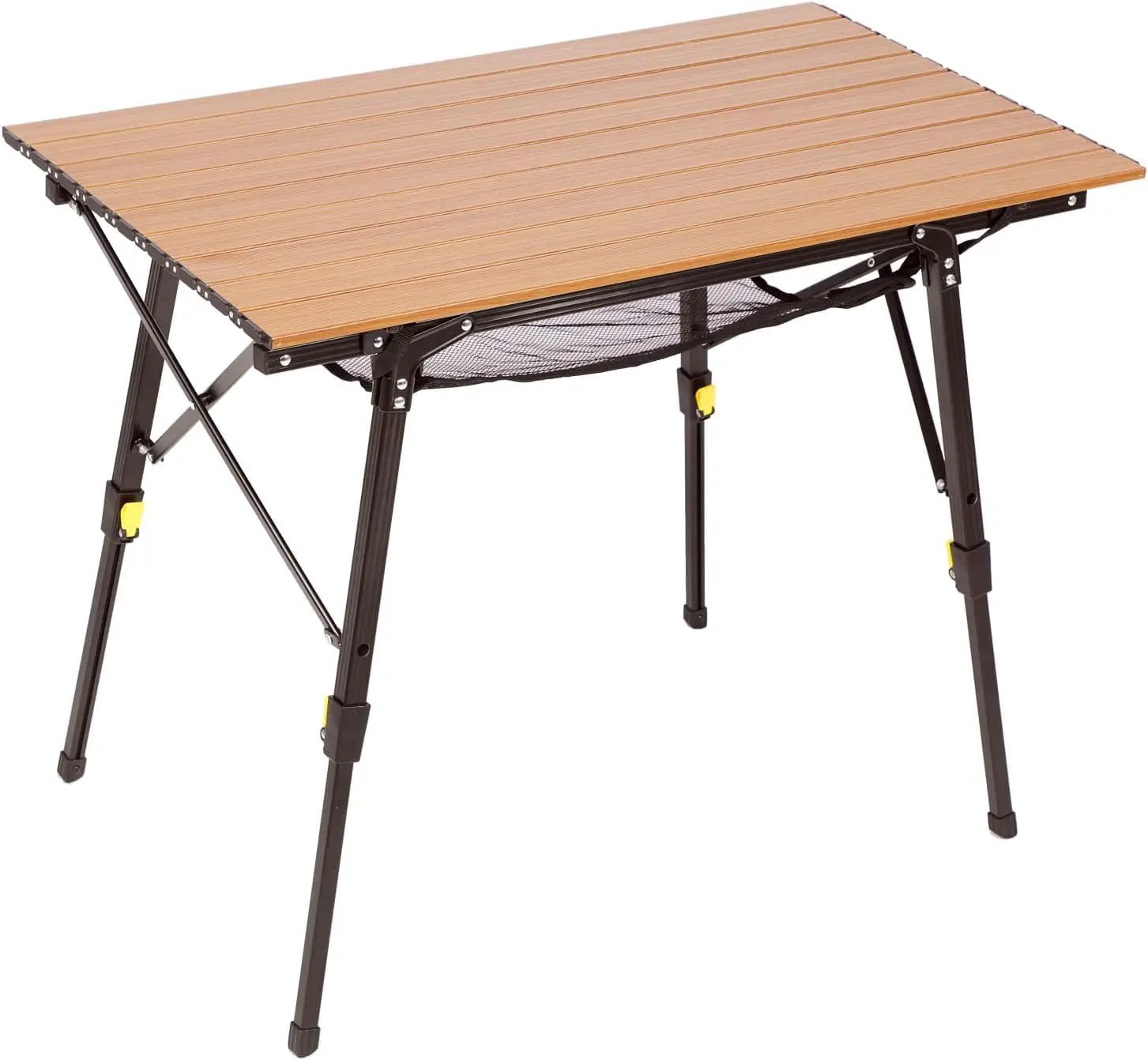 PORTAL Camping Table Portable Folding Table Ultra Lightweight Folding Camp Table 4 Adjustable Legs Aluminum Roll Up Table Top with Carry Bag for Outdoor Travel Backyards BBQ by GreenHaven Gardens