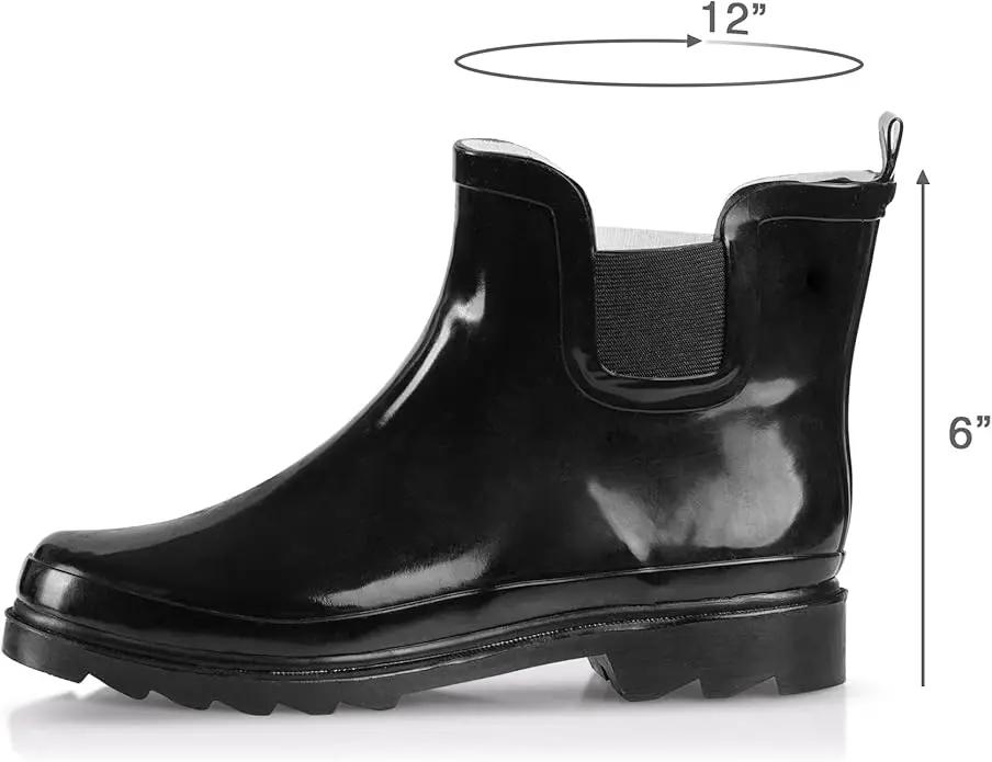 NORTY - Womens Ankle Rain Boots - Ladies Waterproof Winter Spring Garden Boot runs ½ size large by GreenHaven Gardens