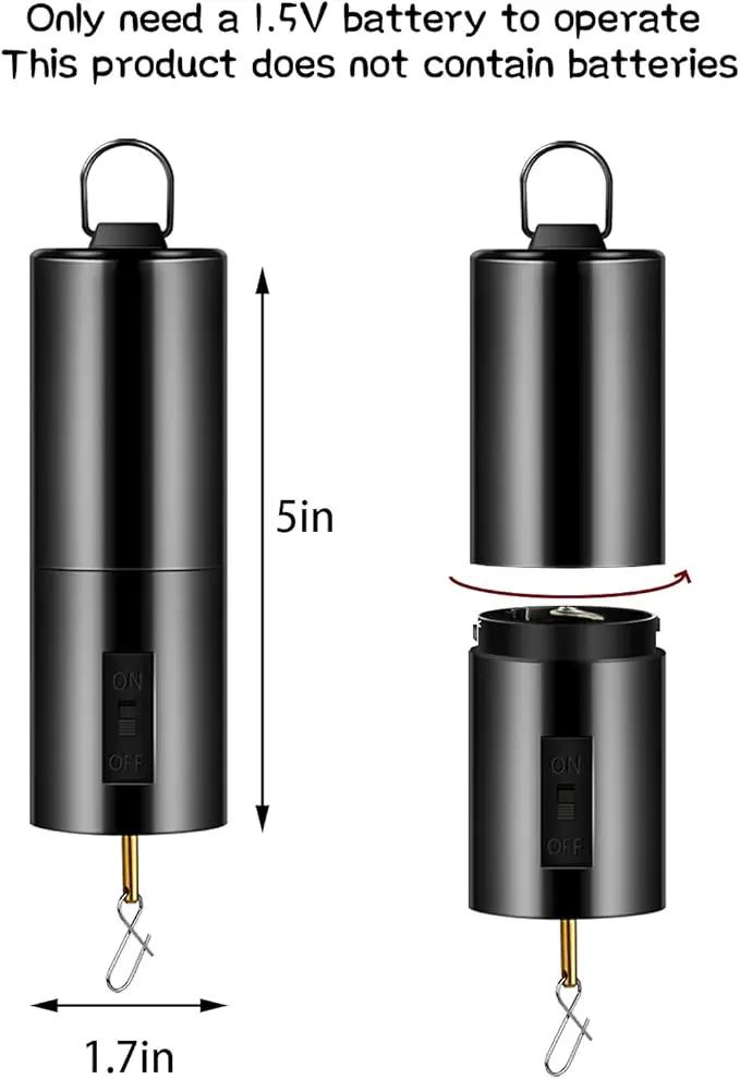 1 Piece Hanging Black Rotating Motor Wind Spinner Mobile Battery Operated Motor Multi-Purposes Rotatable Hook for Garden Decoration Accessory Supplies by GreenHaven Gardens