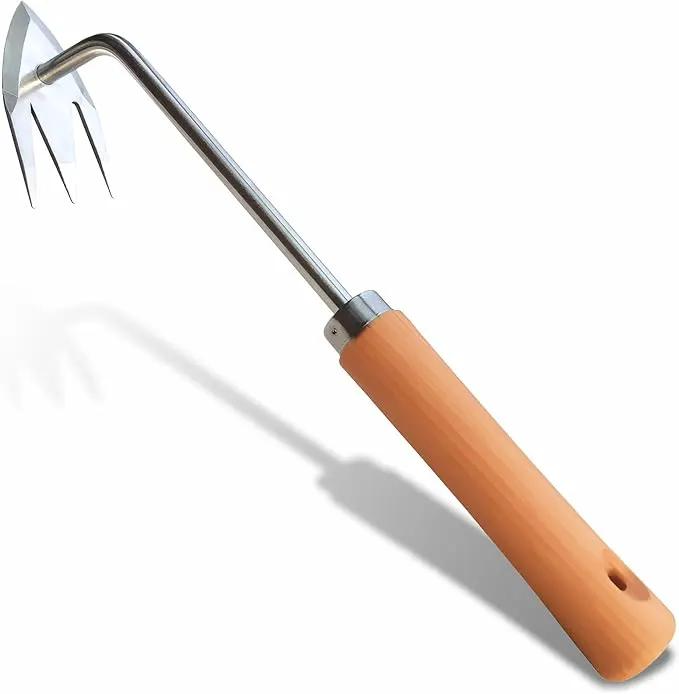 SHANFEEK Weed Puller with M-Shape Claw Weeding Artifact Uprooting Weeding Tool Dandelion Puller Tool Gardening Hand Tools Weed Remover Tool for Yard with Hard Solid Wood Handle(M-Type) by GreenHaven Gardens