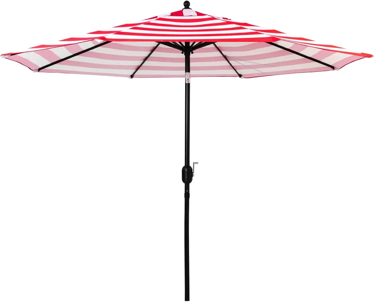 Sunnyglade 9' Patio Umbrella Outdoor Table Umbrella with 8 Sturdy Ribs (Red and White) by GreenHaven Gardens