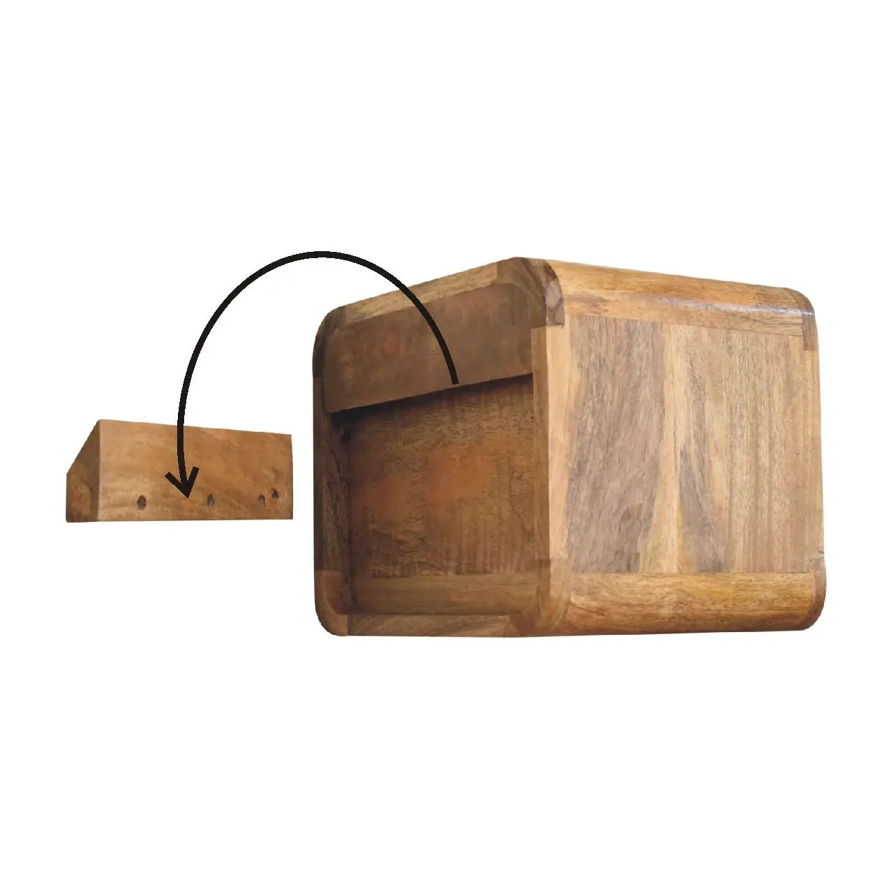 Mini Floating Open Bedside - Oak by HouseOfZazla