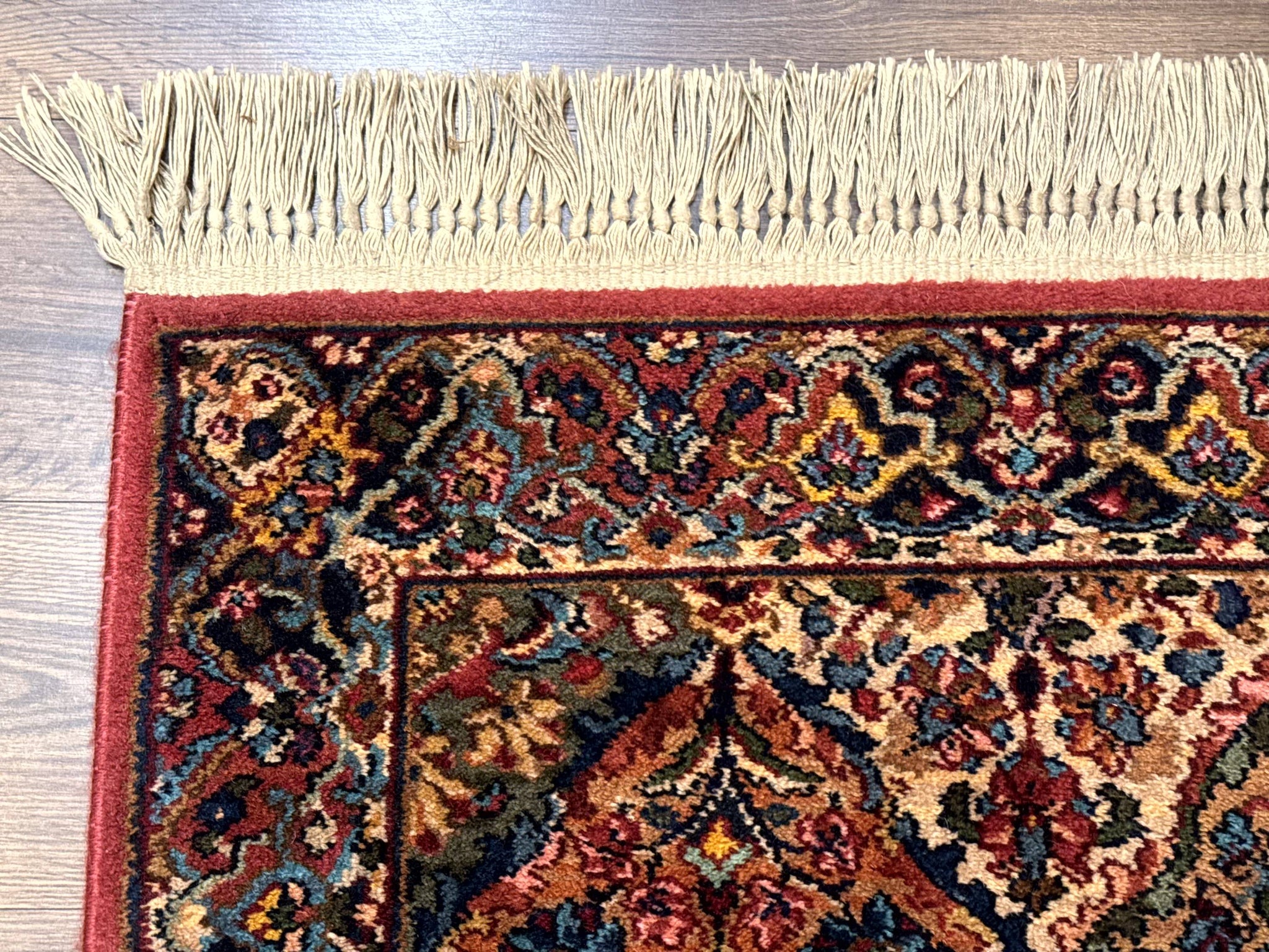 Karastan Rug 3x5 Multicolor Panel Kirman #717, Original 700 Series, Wool Pile, Discontinued by Jewel Rugs