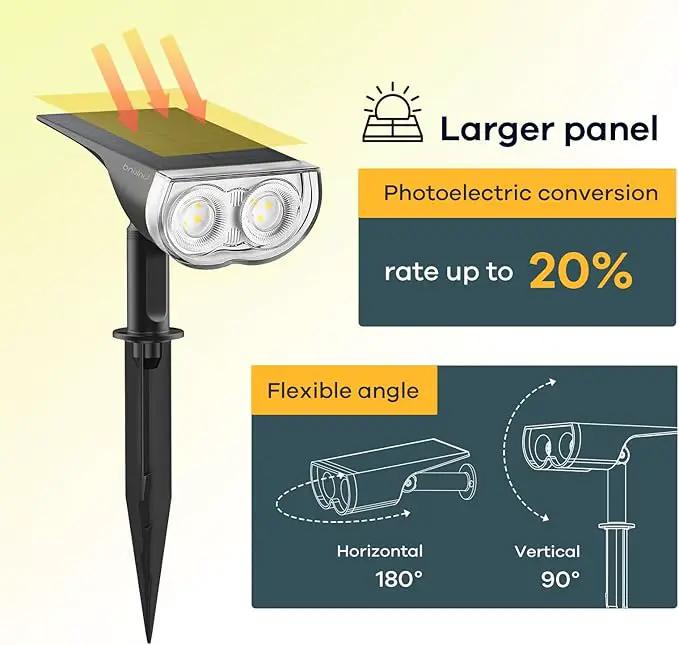 Linkind StarRayS Solar Lights Outdoor, Bright Solar Spot Lights Outdoor, IP67 Waterproof Spotlights for Garden, Yard, Landscape, Walkway, Daylight, 6 Pack by GreenHaven Gardens