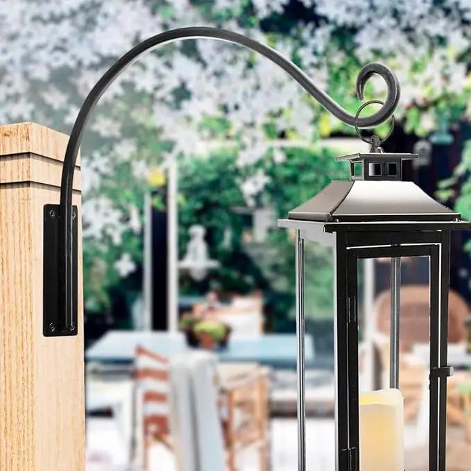 AJART Hanging Plant Hanger Outdoor: 16-Inch Bird Feeder Wall Hooks - Heavy-Duty Plant Bracket Hook for Hanging Flower Baskets by GreenHaven Gardens