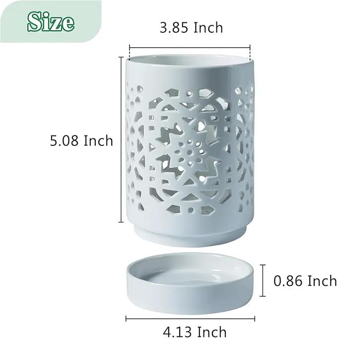 Orchid Pot 4 Inch, Orchid Pots with Holes & Saucers for Repotting Orchid, Breathable Slotted Flower Plant Nursery Pot White by GreenHaven Gardens