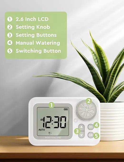 [2025 Upgraded] Automatic Drip Irrigation Kit, 15 Potted Indoor Houseplants Support, Indoor Automatic Watering System for Plants, with Digital Programmable Water Timer by GreenHaven Gardens