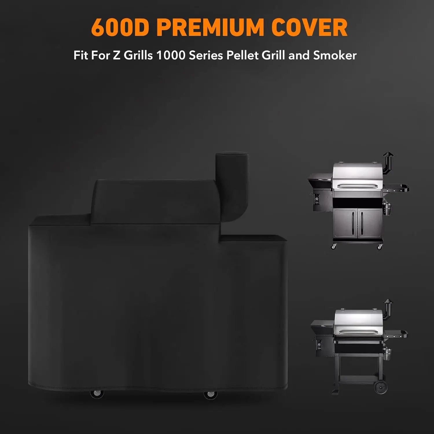 ZBXFCSH Heavy Duty Replacement Grill Cover Compatible with Z Grills 1000 Series 1000D/10002B Pellet Grill and Smoker by GreenHaven Gardens