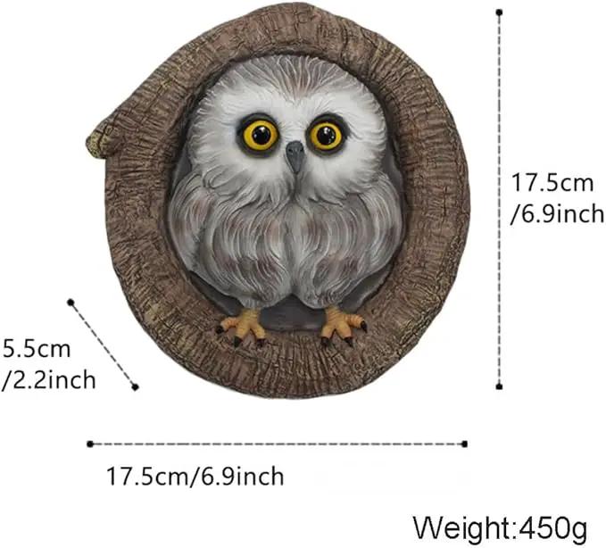 Owl Tree Hugger Whimsical Tree Sculpture Garden Statues Outdoor Tree Face Decor Garden Peeker Yard Art Decorations (Singel Owl) by GreenHaven Gardens