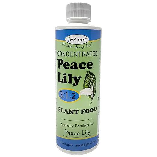 EZ-GRO Peace Lily Fertilizer for Indoor Plants - Concentrated Liquid Plant Food with The Ratio of 3 1 2 NPK Fertilizer | Perfect for Indoor Plant Food, 8 Fl.Oz (250 ml) by GreenHaven Gardens