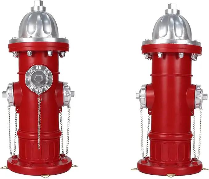 Fake Fire Hydrant for Dogs to Peed on, Dog Fire Hydrant Pee Post, 17.5" Backyard Decor Outdoor Statues Firefighter Gifts for Men (17.5") by GreenHaven Gardens